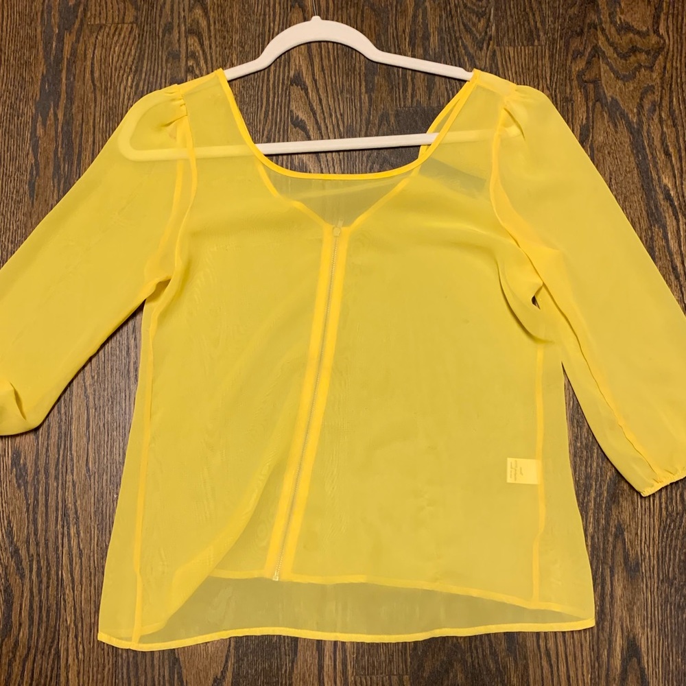Yellow Sheer Top - Picture 4 of 7